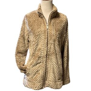 Calvin Klein incredibly Cozy full zip velvety jacket, soft on the inside too
